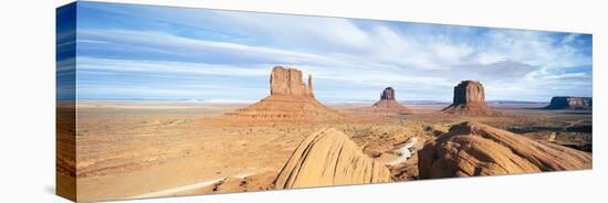 The Mittens, Navajo Tribal Park, Monument Valley, Arizona, United States of America, North America-Gavin Hellier-Stretched Canvas