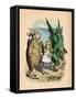 'The Mock Turtle, Alice and The Gryphon', 1889-John Tenniel-Framed Stretched Canvas