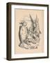 'The Mock Turtle, Alice and The Gryphon', 1889-John Tenniel-Framed Giclee Print