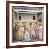 The Mocking of Christ, circa 1305-Giotto di Bondone-Framed Giclee Print