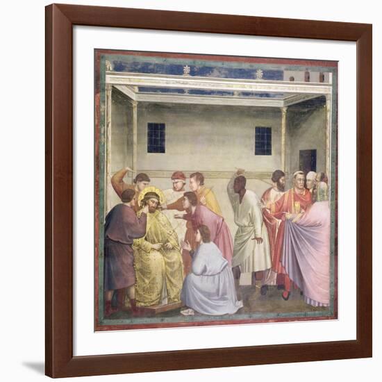 The Mocking of Christ, circa 1305-Giotto di Bondone-Framed Giclee Print