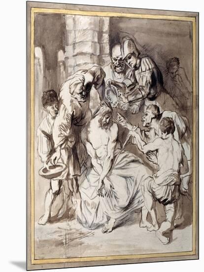 The Mocking of Christ-Sir Anthony Van Dyck-Mounted Giclee Print