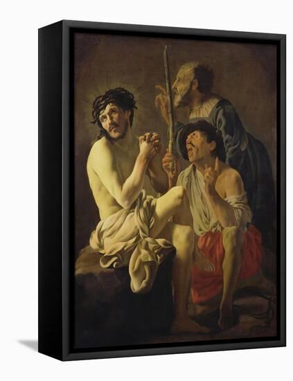 The Mocking of Christ-Hendrick Ter Brugghen-Framed Stretched Canvas