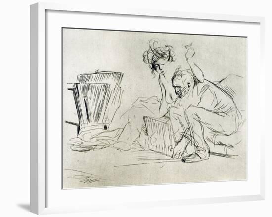 The Model at Rest, 1925-Jean Louis Forain-Framed Giclee Print