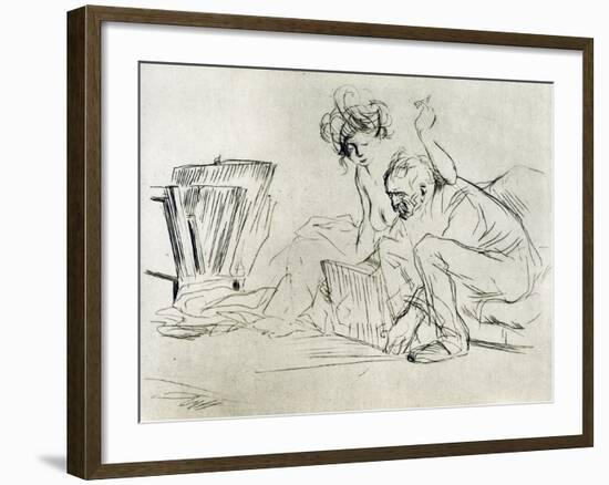 The Model at Rest, 1925-Jean Louis Forain-Framed Giclee Print