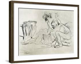 The Model at Rest, 1925-Jean Louis Forain-Framed Giclee Print