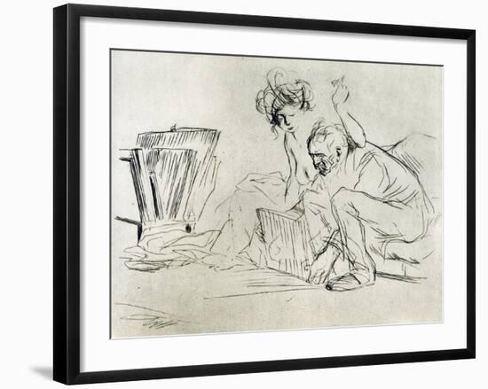 The Model at Rest, 1925-Jean Louis Forain-Framed Giclee Print