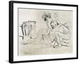 The Model at Rest, 1925-Jean Louis Forain-Framed Giclee Print