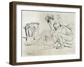 The Model at Rest, 1925-Jean Louis Forain-Framed Giclee Print