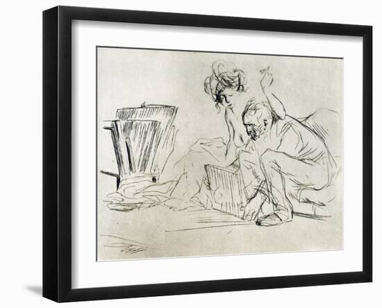 The Model at Rest, 1925-Jean Louis Forain-Framed Giclee Print