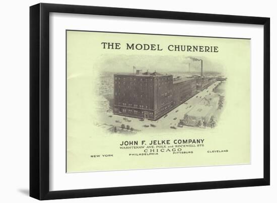 The Model Churnerie', Advertisement for John F. Jelke Company, Chicago, C.1920-null-Framed Giclee Print