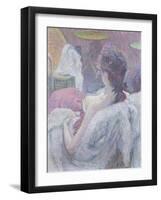 The Model's Rest, 1896 (Pastel on Paper)-Henri de Toulouse-Lautrec-Framed Giclee Print