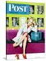 "The Model," Saturday Evening Post Cover, April 17, 1943-Al Moore-Stretched Canvas