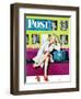 "The Model," Saturday Evening Post Cover, April 17, 1943-Al Moore-Framed Giclee Print