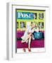 "The Model," Saturday Evening Post Cover, April 17, 1943-Al Moore-Framed Giclee Print