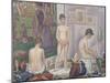 The Models, 1888-Georges Seurat-Mounted Giclee Print