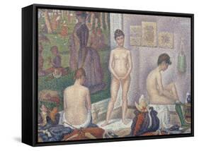 The Models, 1888-Georges Seurat-Framed Stretched Canvas