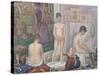 The Models, 1888-Georges Seurat-Stretched Canvas