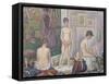 The Models, 1888-Georges Seurat-Framed Stretched Canvas