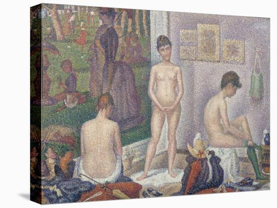 The Models, 1888-Georges Seurat-Stretched Canvas