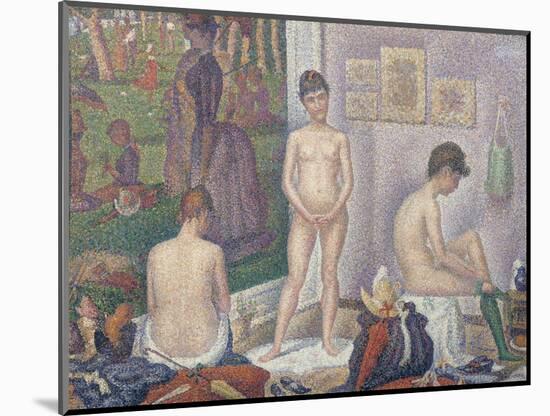 The Models, 1888-Georges Seurat-Mounted Giclee Print