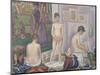 The Models, 1888-Georges Seurat-Mounted Giclee Print