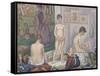 The Models, 1888-Georges Seurat-Framed Stretched Canvas