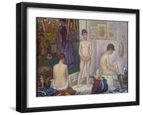 The Models (Les Poseuses). Second Version, 1888-Georges Seurat-Framed Giclee Print