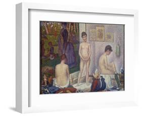 The Models (Les Poseuses). Second Version, 1888-Georges Seurat-Framed Giclee Print
