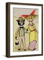 The Modern 'Arry and 'Arriet, 1913-Louis Wain-Framed Giclee Print