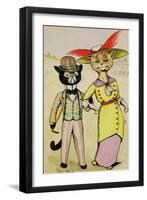 The Modern 'Arry and 'Arriet, 1913-Louis Wain-Framed Giclee Print