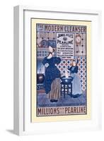 The Modern Cleanser, Millions Now Use Pearline-Louis Rhead-Framed Art Print