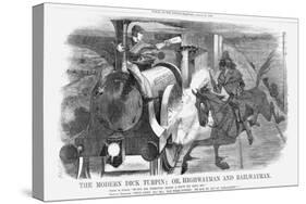 The Modern Dick Turpin; Or, Highwayman and Railwayman, 1868-John Tenniel-Stretched Canvas