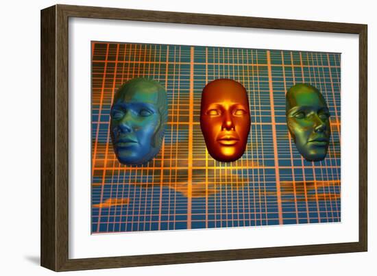 The Modern Face of Robotics-null-Framed Art Print