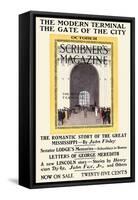 The Modern Terminal, The Gate Of The City. October, Scribner's Magazine-Adolph Treidler-Framed Stretched Canvas