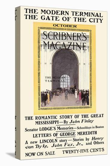 The Modern Terminal, The Gate Of The City. October, Scribner's Magazine-Adolph Treidler-Stretched Canvas