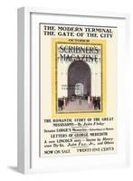 The Modern Terminal, the Gate of the City. October, Scribner's Magazine-Adolph Treidler-Framed Art Print