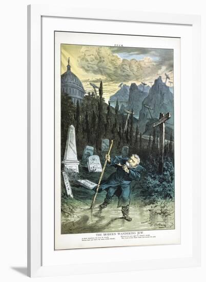 The Modern Wandering Jew, 1880-Joseph Keppler-Framed Giclee Print