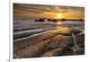 The Moeraki Boulders at sunrise, Moeraki Beach, Otago, South Island, New Zealand-Ed Rhodes-Framed Photographic Print