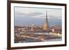 The Mole Antonelliana Rising Above Turin at Sunset, Turin, Piedmont, Italy, Europe-Julian Elliott-Framed Photographic Print