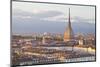 The Mole Antonelliana Rising Above Turin at Sunset, Turin, Piedmont, Italy, Europe-Julian Elliott-Mounted Photographic Print