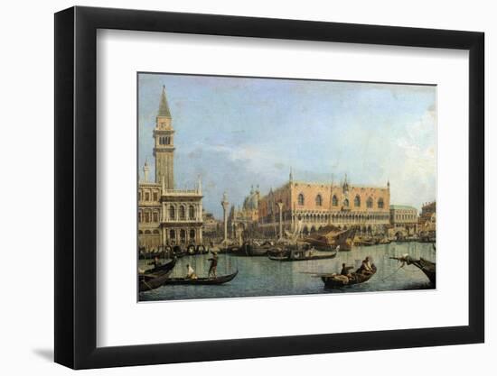 The Molo from the Basin of San Marco, Venice by Canaletto-null-Framed Photographic Print