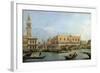 The Molo from the Basin of San Marco, Venice by Canaletto-null-Framed Photographic Print