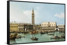 The Molo from the Basin of San Marco, Venice, C.1747-1750-Canaletto-Framed Stretched Canvas