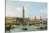 The Molo from the Basin of San Marco, Venice, C.1747-1750-Canaletto-Stretched Canvas