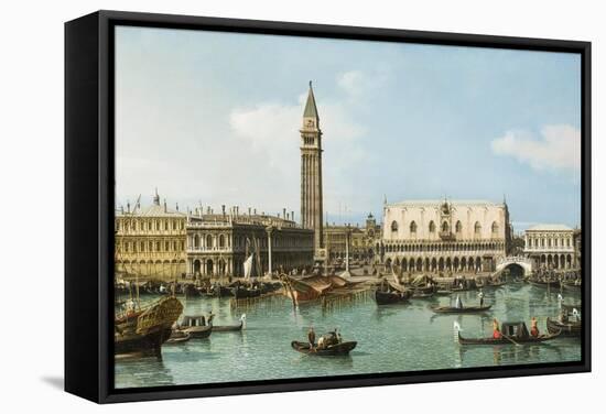 The Molo from the Basin of San Marco, Venice, C.1747-1750-Canaletto-Framed Stretched Canvas