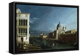 The Molo Looking West with the Doge's Palace in the Distance-Bernardo Bellotto-Framed Stretched Canvas