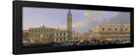 The Molo, Venice, from the Bacino di San Marco, c.1709-Luca Carlevaris-Framed Giclee Print