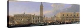 The Molo, Venice, from the Bacino di San Marco, c.1709-Luca Carlevaris-Stretched Canvas