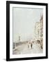 The Molo, Venice, Looking West with Figures Promenading-Franz Richard Unterberger-Framed Giclee Print